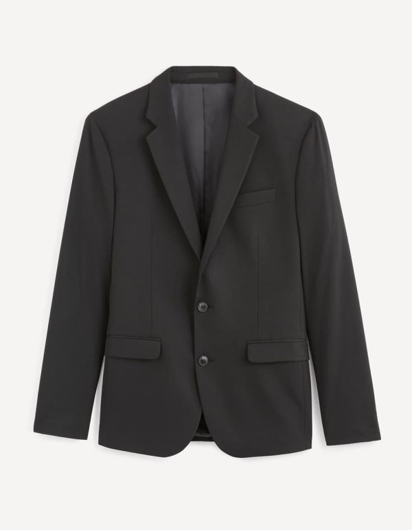 Veste de costume AMAURY lavable slim - noir