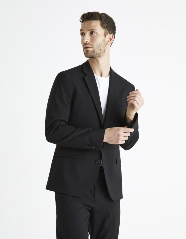 Veste de costume AMAURY lavable slim - noir