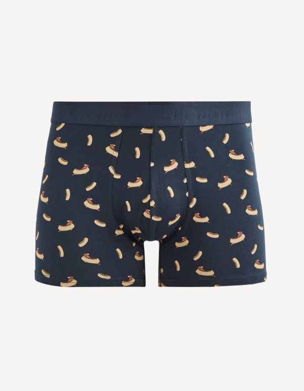 Boxer coton stretch imprimé hot-dog