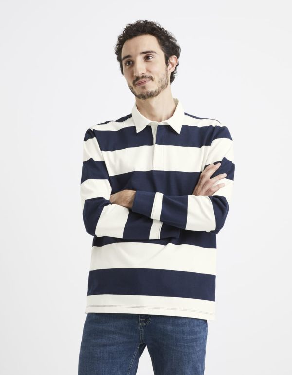 Polo manches longues 100% coton