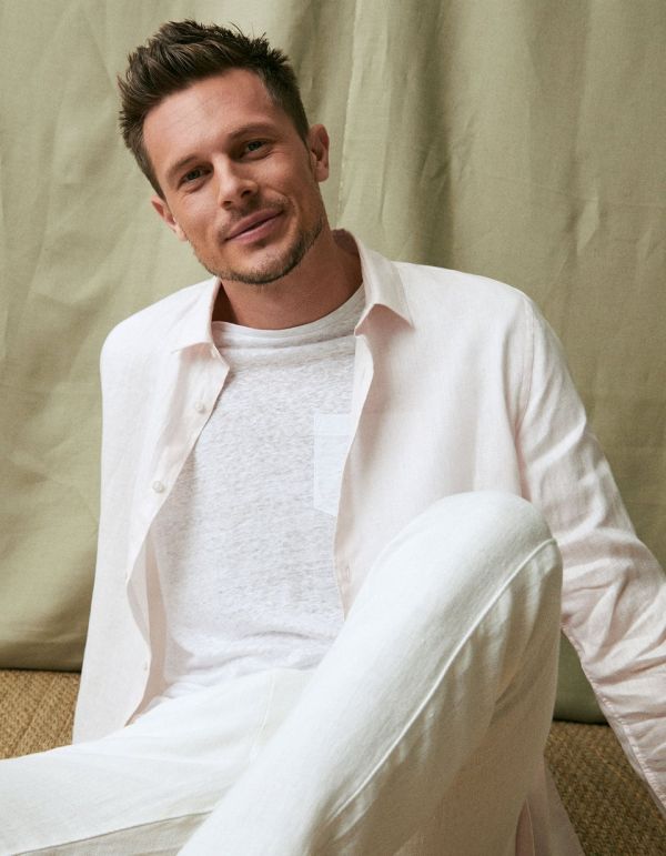 Chemise regular 100% lin