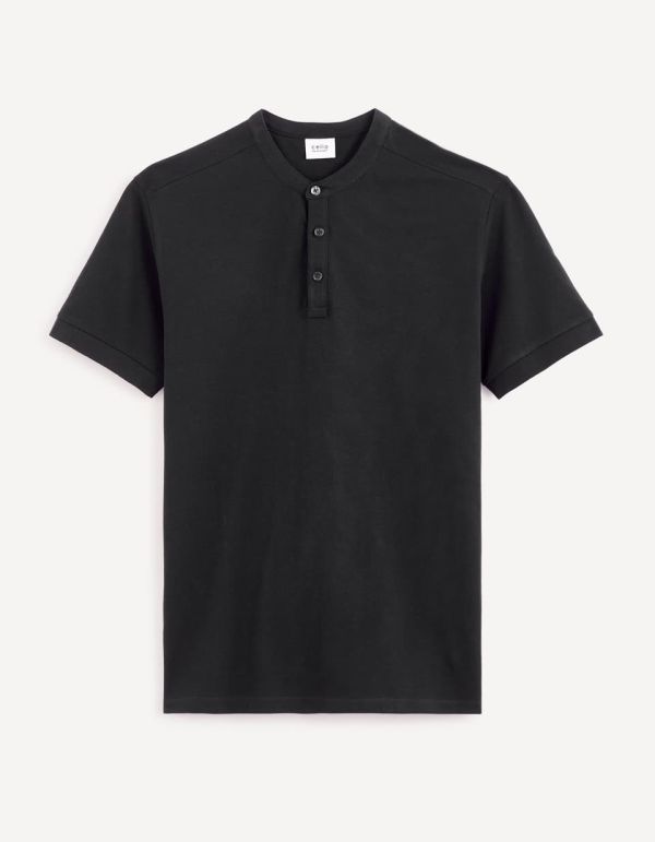 Polo col mao micro piqué coton stretch
