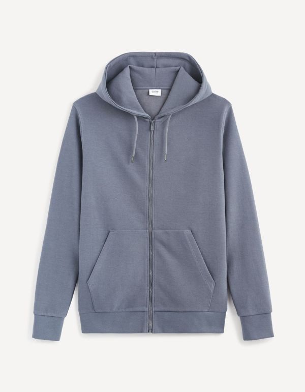 Sweat zippé en coton majoritaire