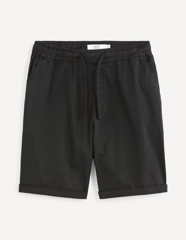 Bermuda taille élastiquée coton stretch