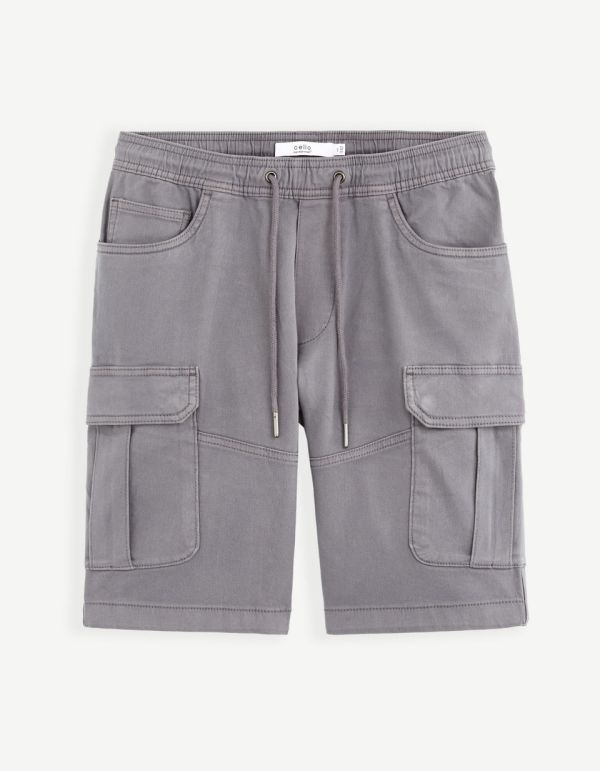 Bermuda poches cargo taille élastiquée