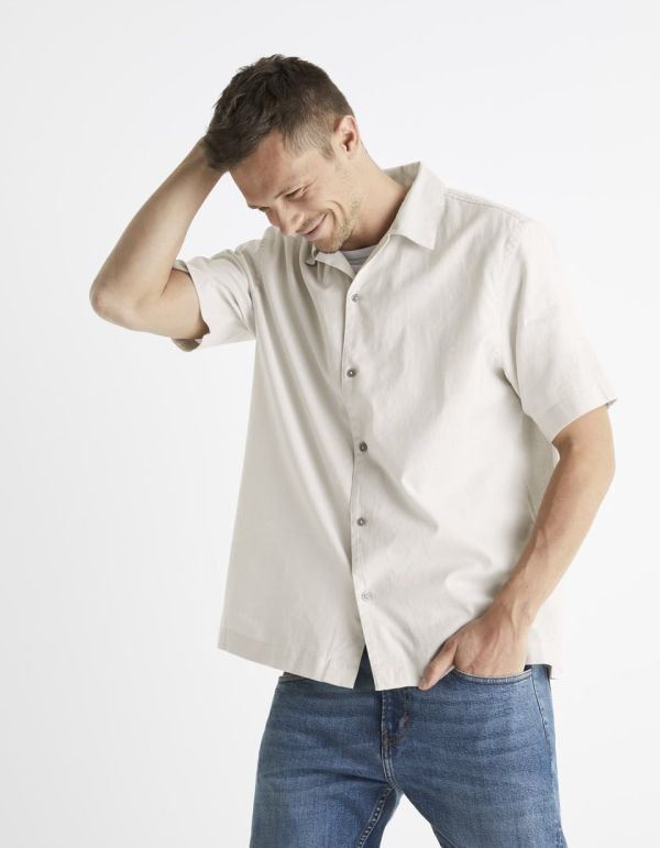 Chemise en lin et coton