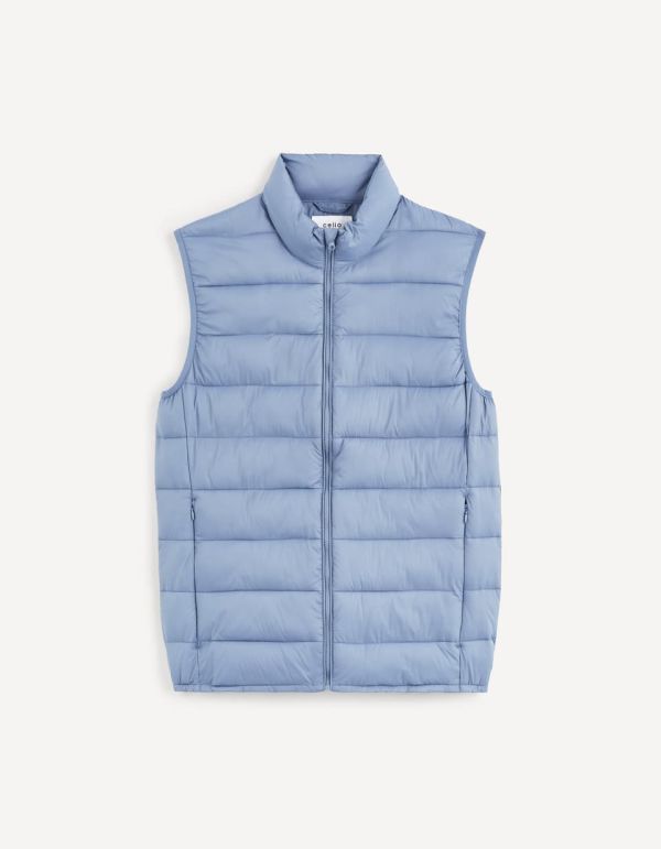 Doudoune light sans manches déperlante - bleu