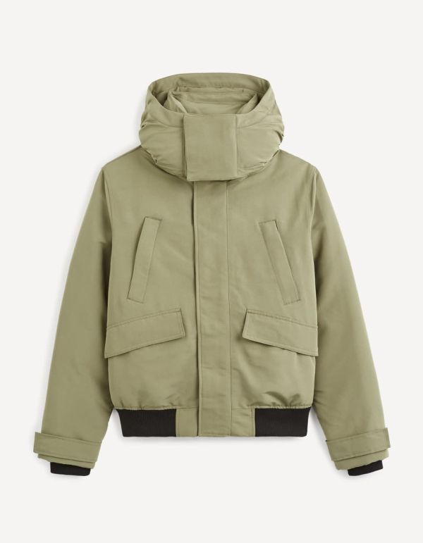 Blouson grand froid à capuche - kaki