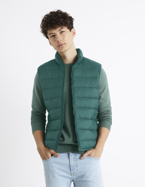 Doudoune light sans manches déperlante - vert