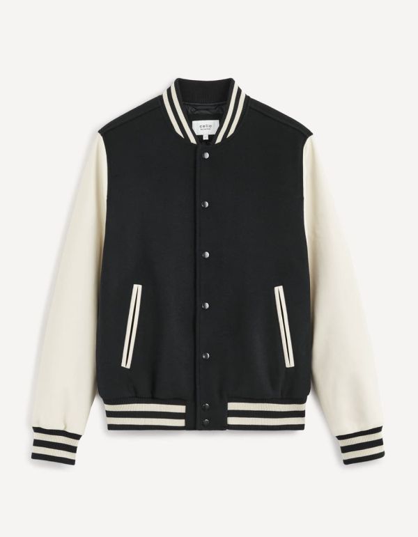 Blouson bomber Varsity - noir