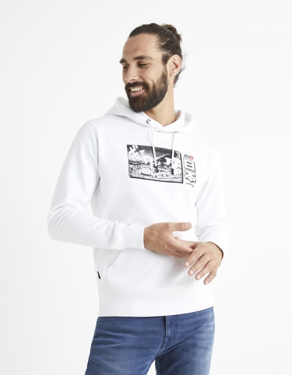 Initial D - Sweat blanc optique