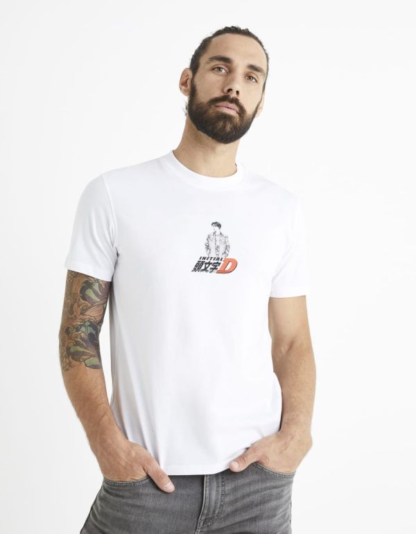 Initial D - T-shirt blanc