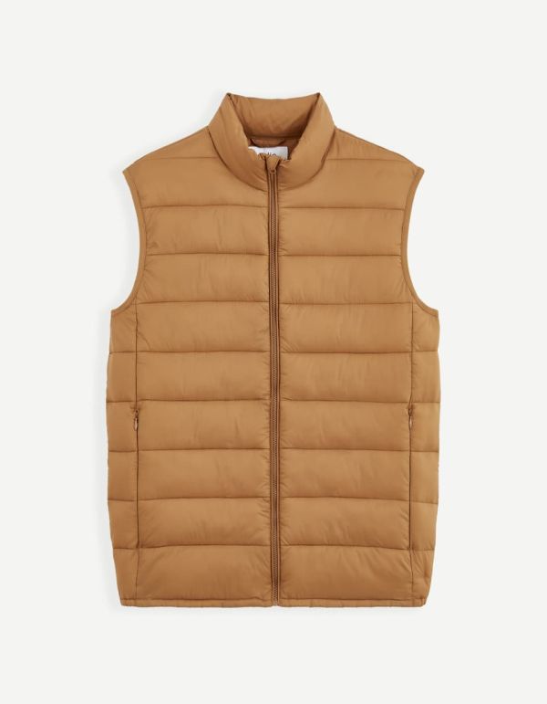 Doudoune light sans manches déperlante - camel
