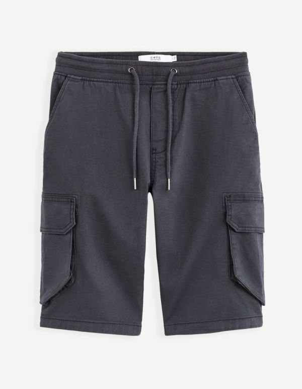 Bermuda poches cargo coton stretch
