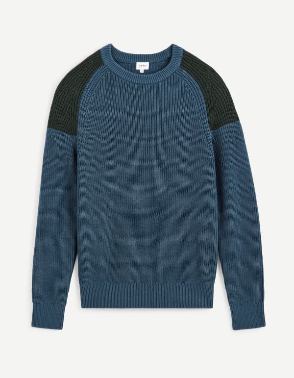 Cardigan zippé col montant - bleu foncé