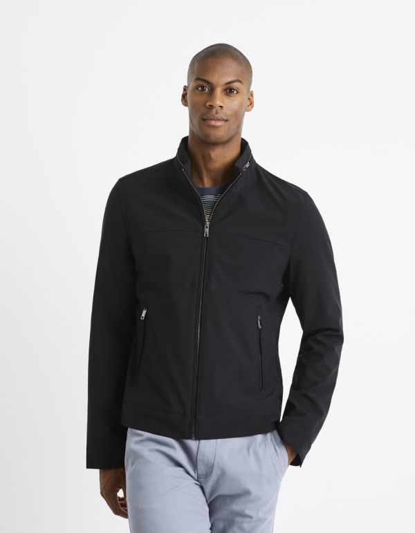 Blouson déperlant avec capuche dans le col