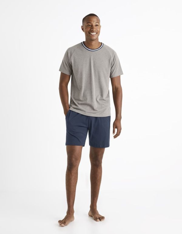 Pyjama manches courtes et short - gris