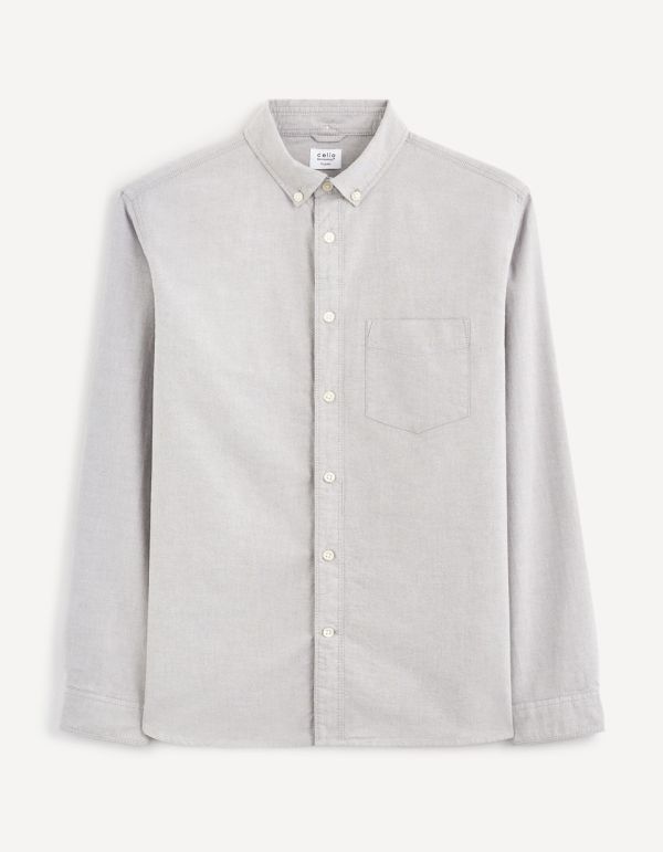 Chemise regular 100% coton - gris