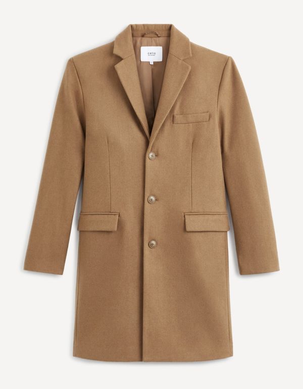 Manteau mélange laine - camel