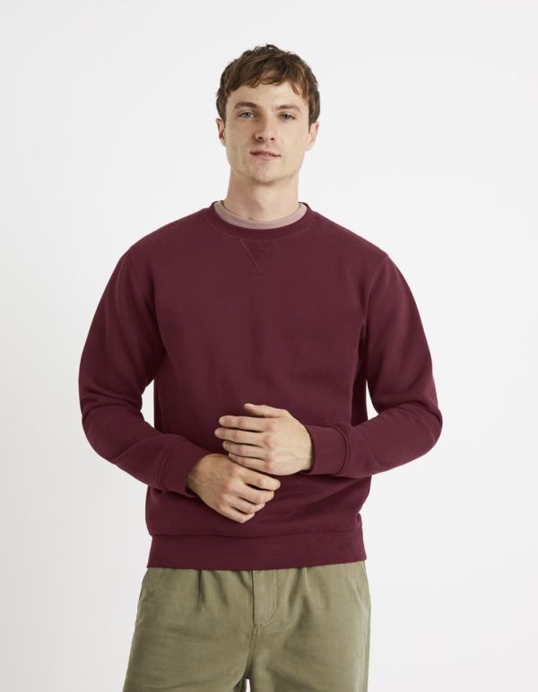 Sweat col rond - violet