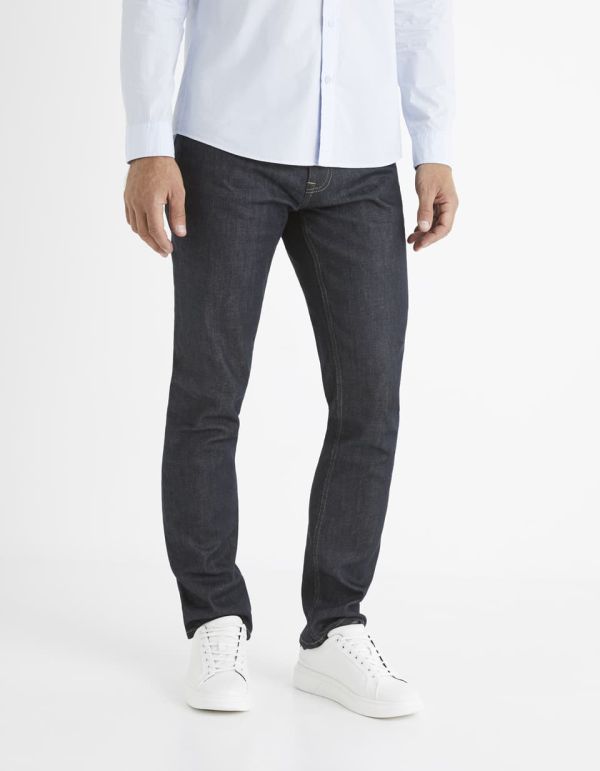 Jean straight coton mélangé