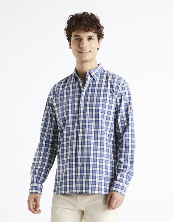 Chemise regular oxford 100% coton - bleu