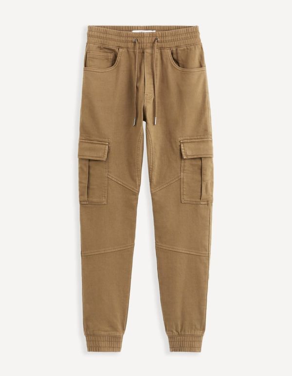 Pantalon cargo - camel