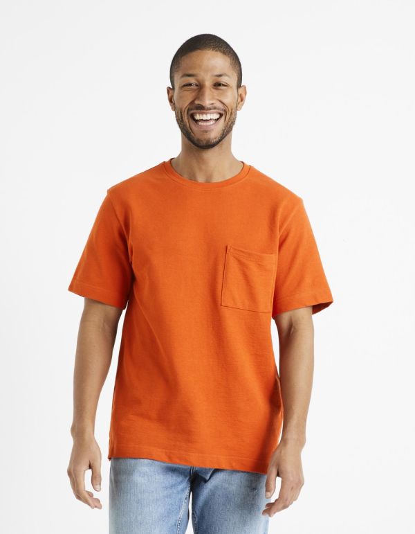 T-shirt col rond 100% coton - orange