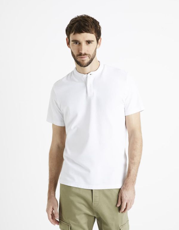 Polo piqué 100% coton - blanc