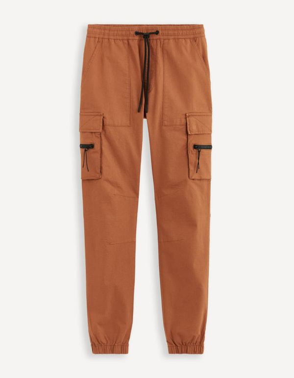 Pantalon cargo en coton stretch - OCRE