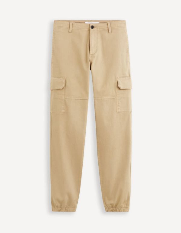 Pantalon slim cargo - sand