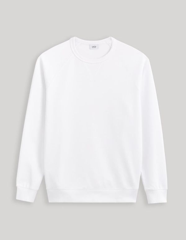 Sweat col rond - blanc