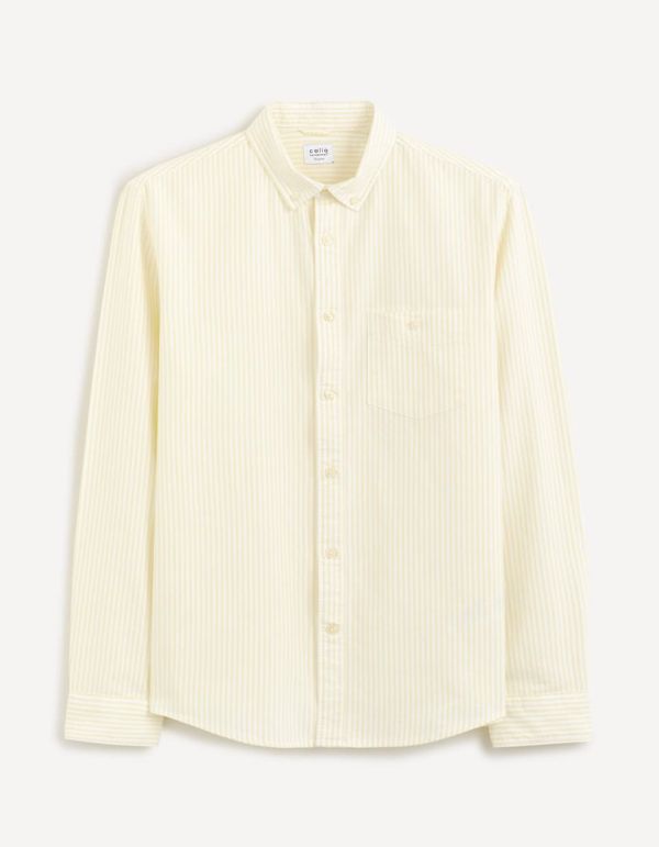 Chemise regular oxford 100% coton - jaune