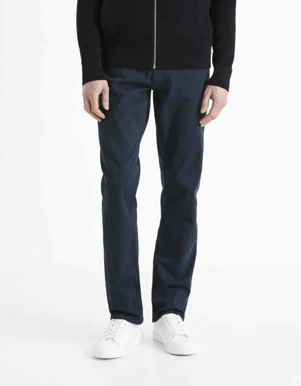 Pantalon straight 5 poches - marine