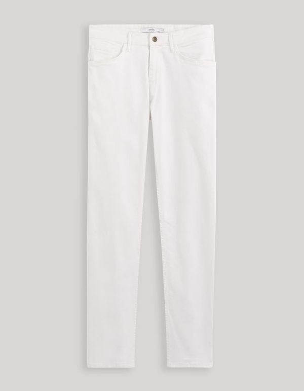 Pantalon straight 5 poches - blanc