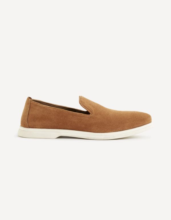 Mocassin 100% cuir - camel