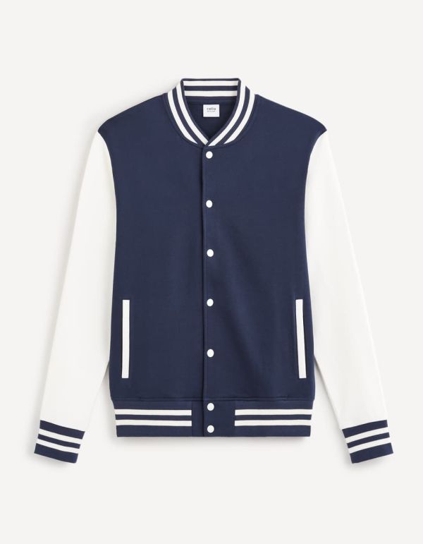 Teddy 100% coton - marine et blanc