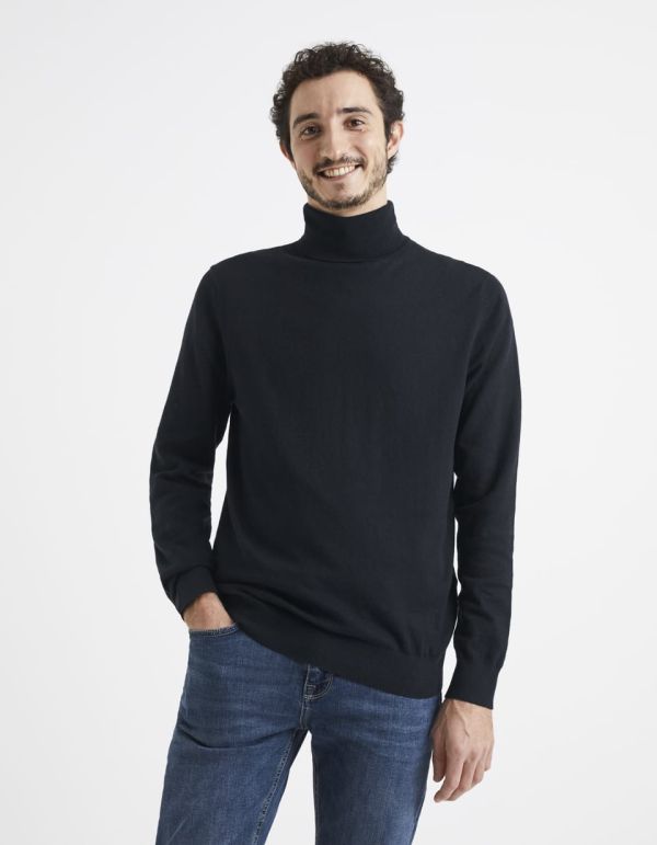 Pull col roulé ligne confort