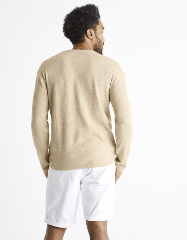 Pull col tunisien 100% coton