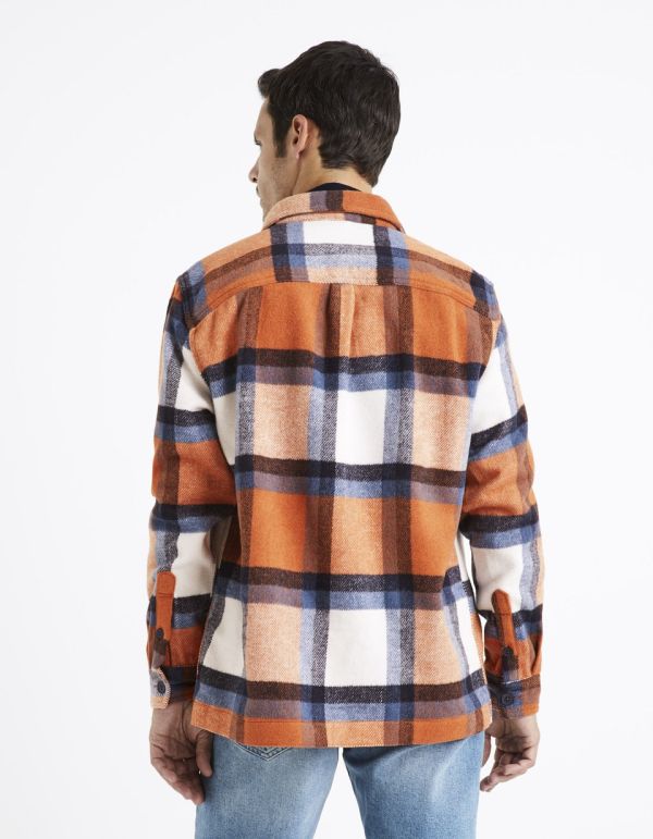 Surchemise oversize à carreaux - bleu