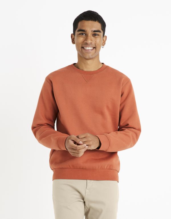 Sweat col rond  - orange