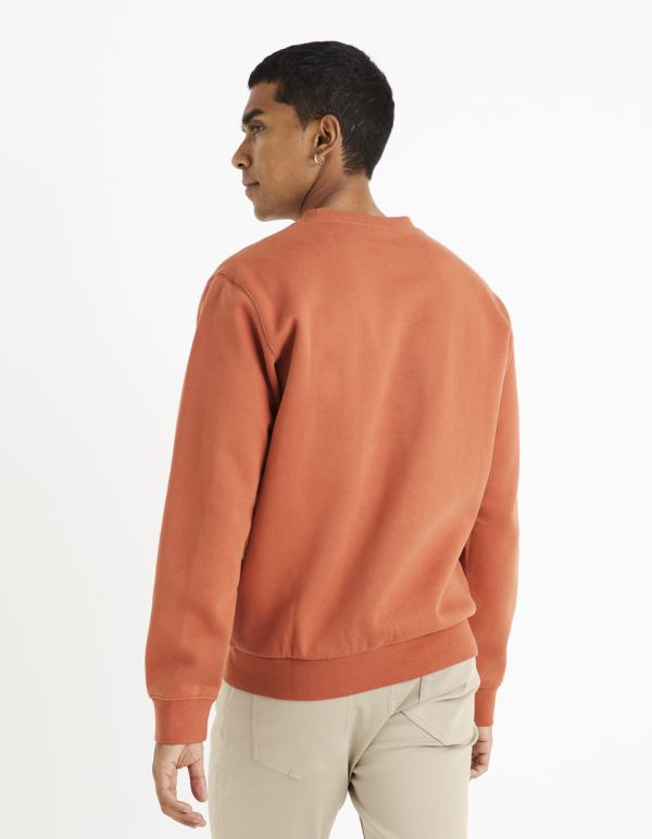 Sweat col rond  - orange