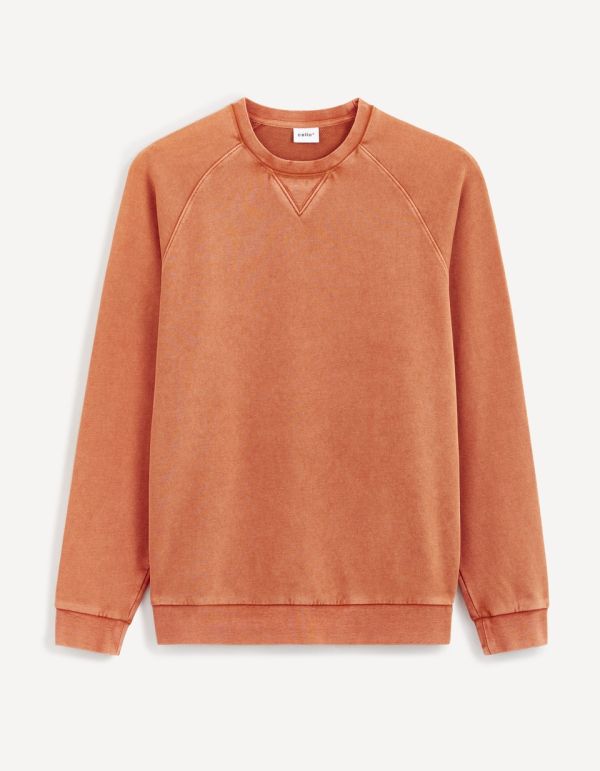 Sweat col rond - orange