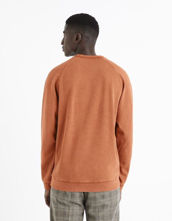 Sweat col rond - orange