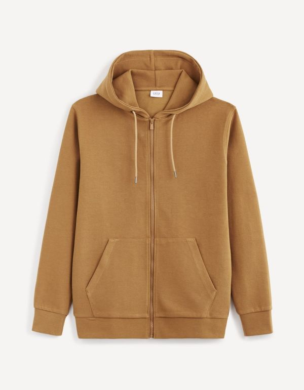 Sweat zippé en coton majoritaire