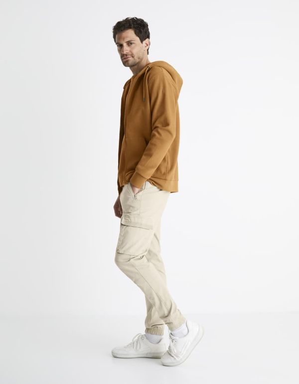 Sweat zippé en coton majoritaire