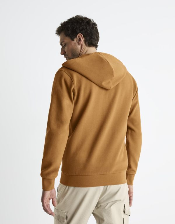 Sweat zippé en coton majoritaire