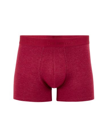 Boxer en coton stretch uni - bordeaux
