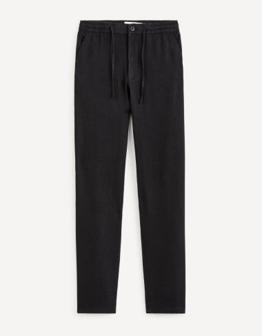 Pantalon 24h 100% lin - noir