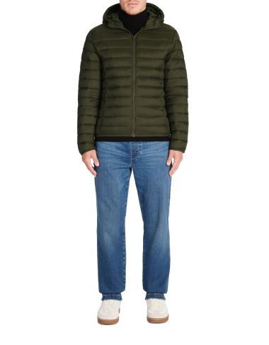 Doudoune light à capuche - kaki foncé